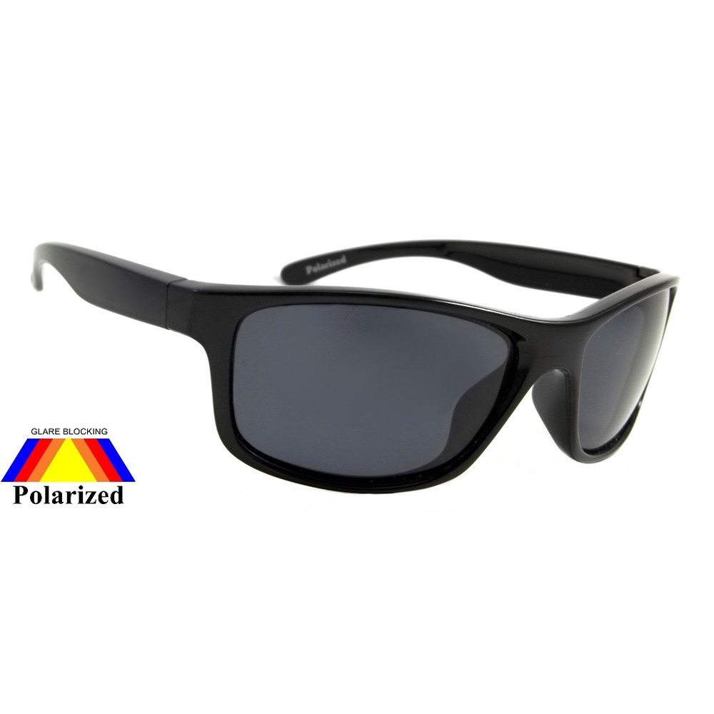 Cool Polarized Sunglasses Wrap Vince Black
